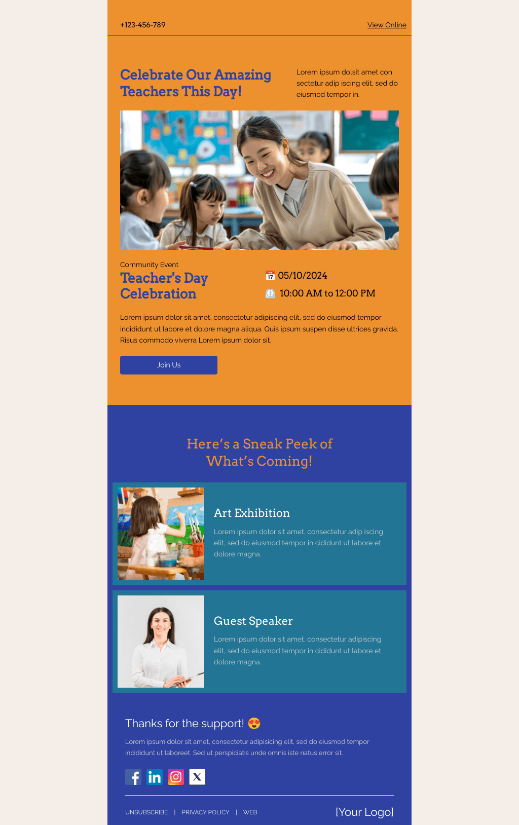 Laravel Mail Template - Teachers Day Celebration