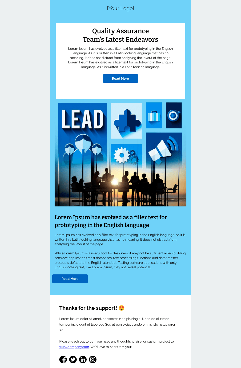 Laravel Mail Template - Team Update
