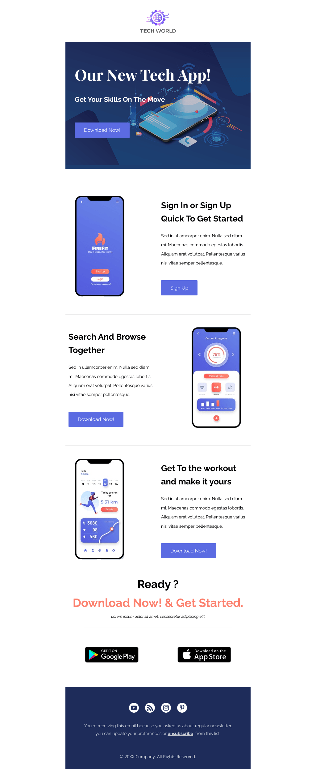 Laravel Mail Template - Tech App Launch Promotion