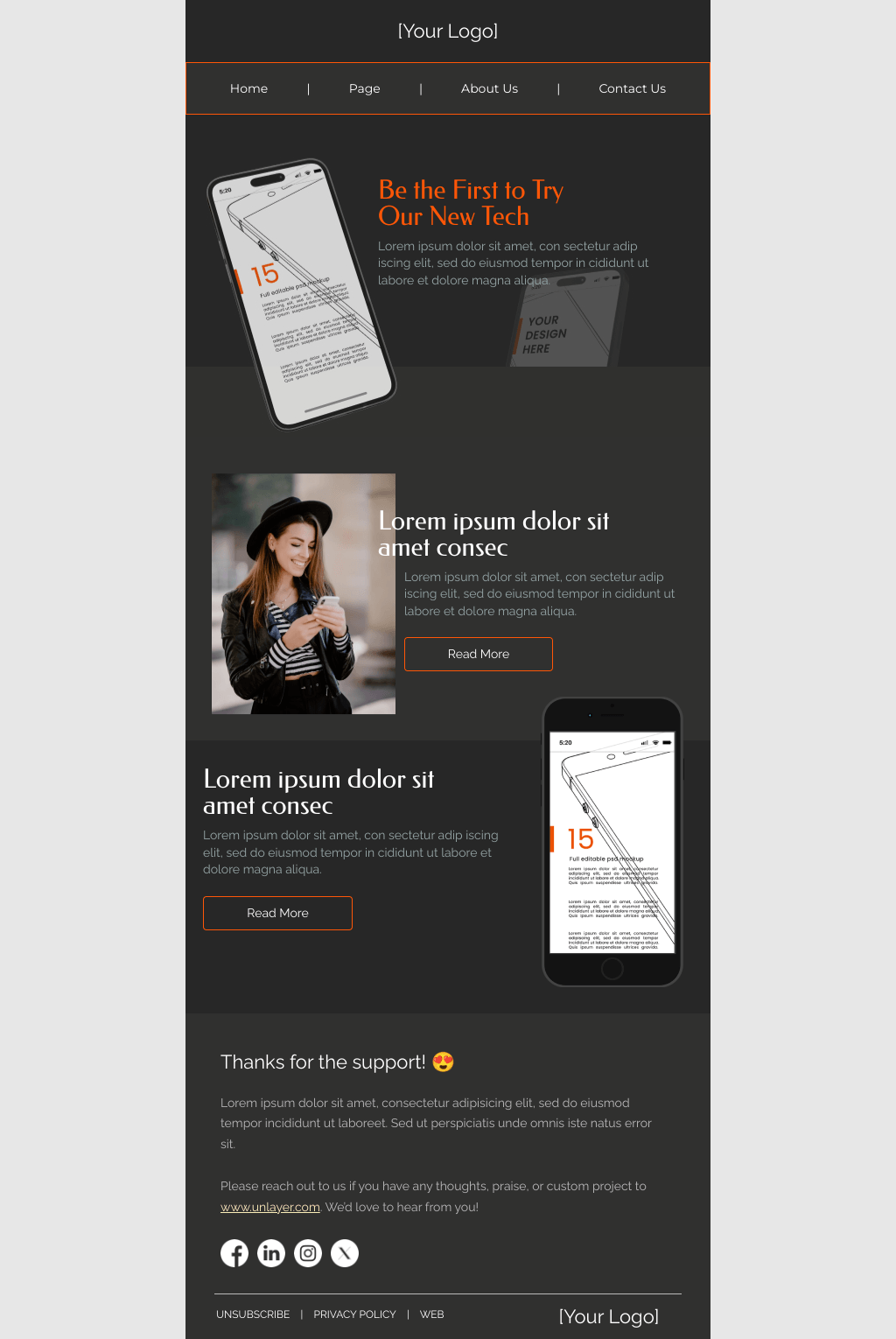 Laravel Mail Template - Tech Gadgets Showcase