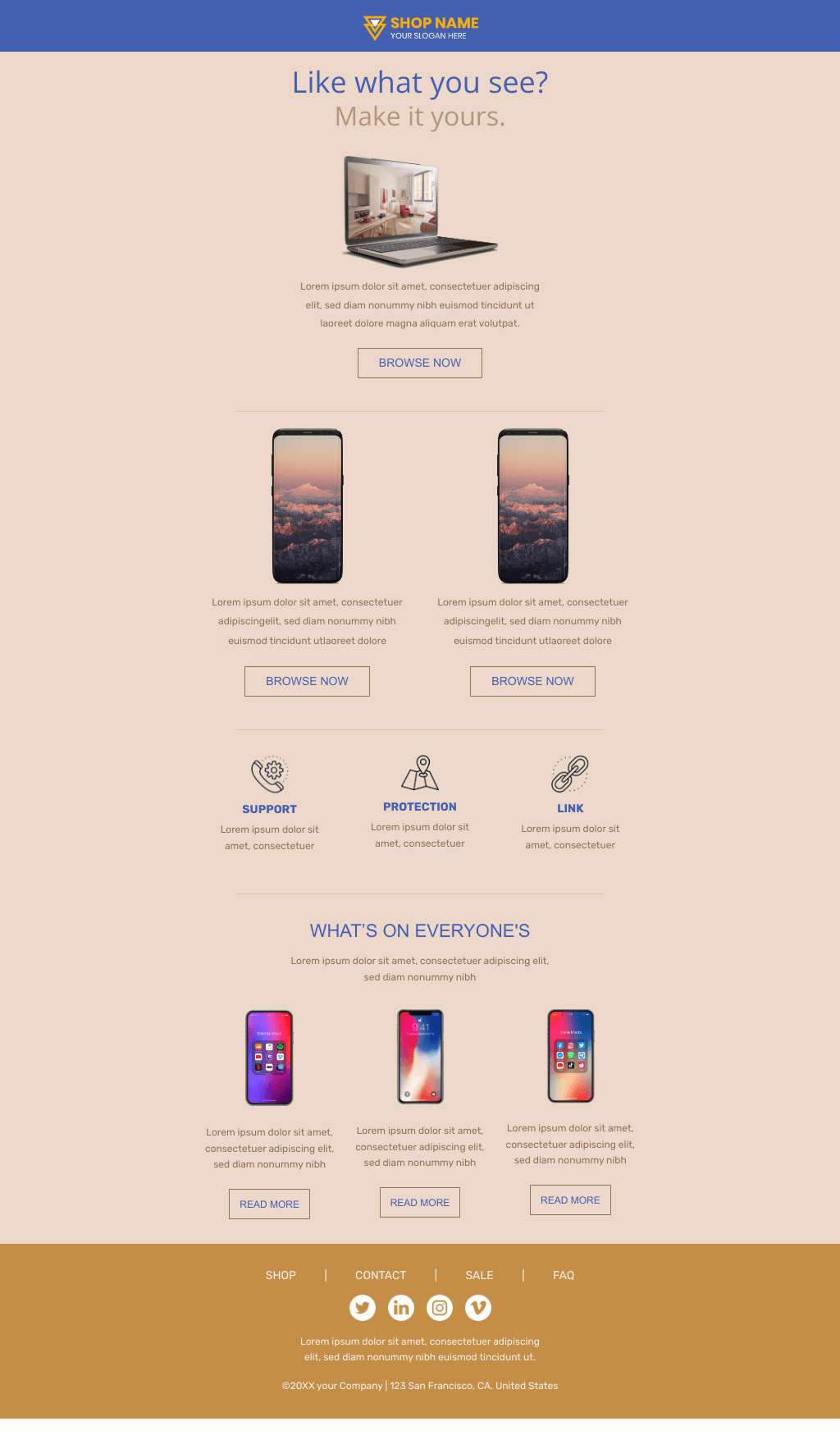 Laravel Mail Template - Tech Shop Customer Service