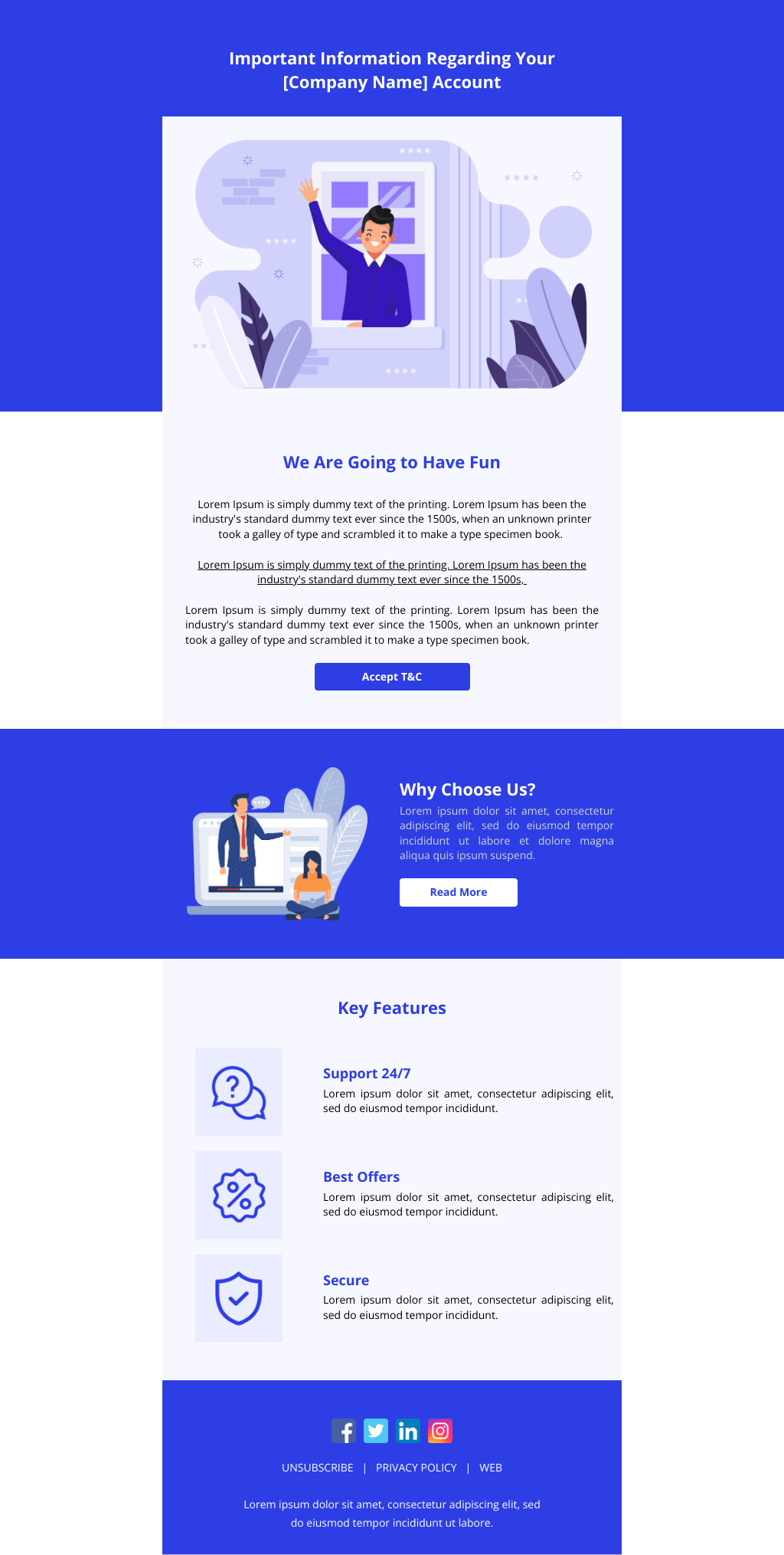 Laravel Mail Template - Terms and Conditions