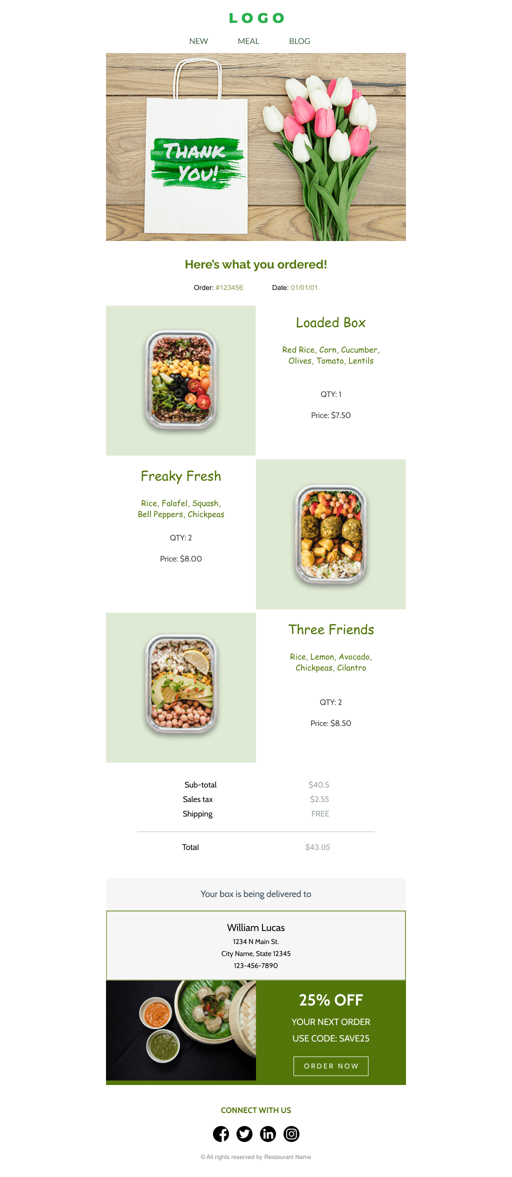 Laravel Mail Template - Thanksgiving Discount