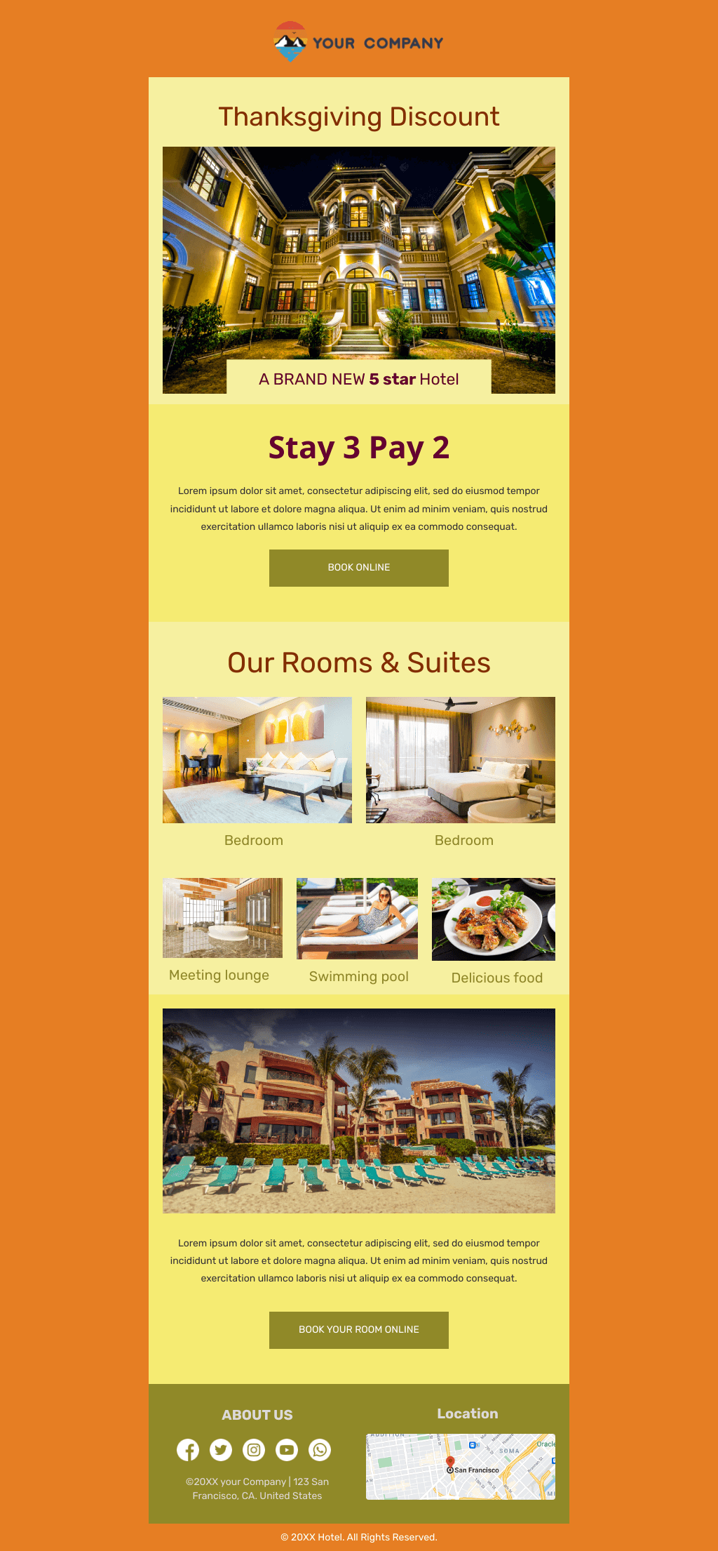 Laravel Mail Template - Thanksgiving Hotel Discount