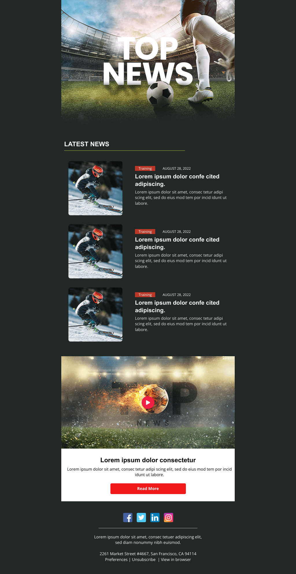 Laravel Mail Template - Top News