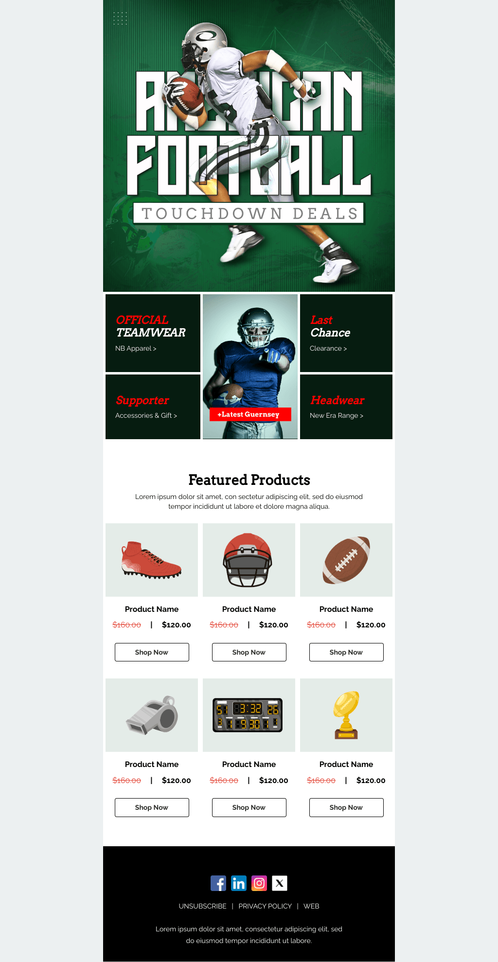 Laravel Mail Template - Touchdown Deals