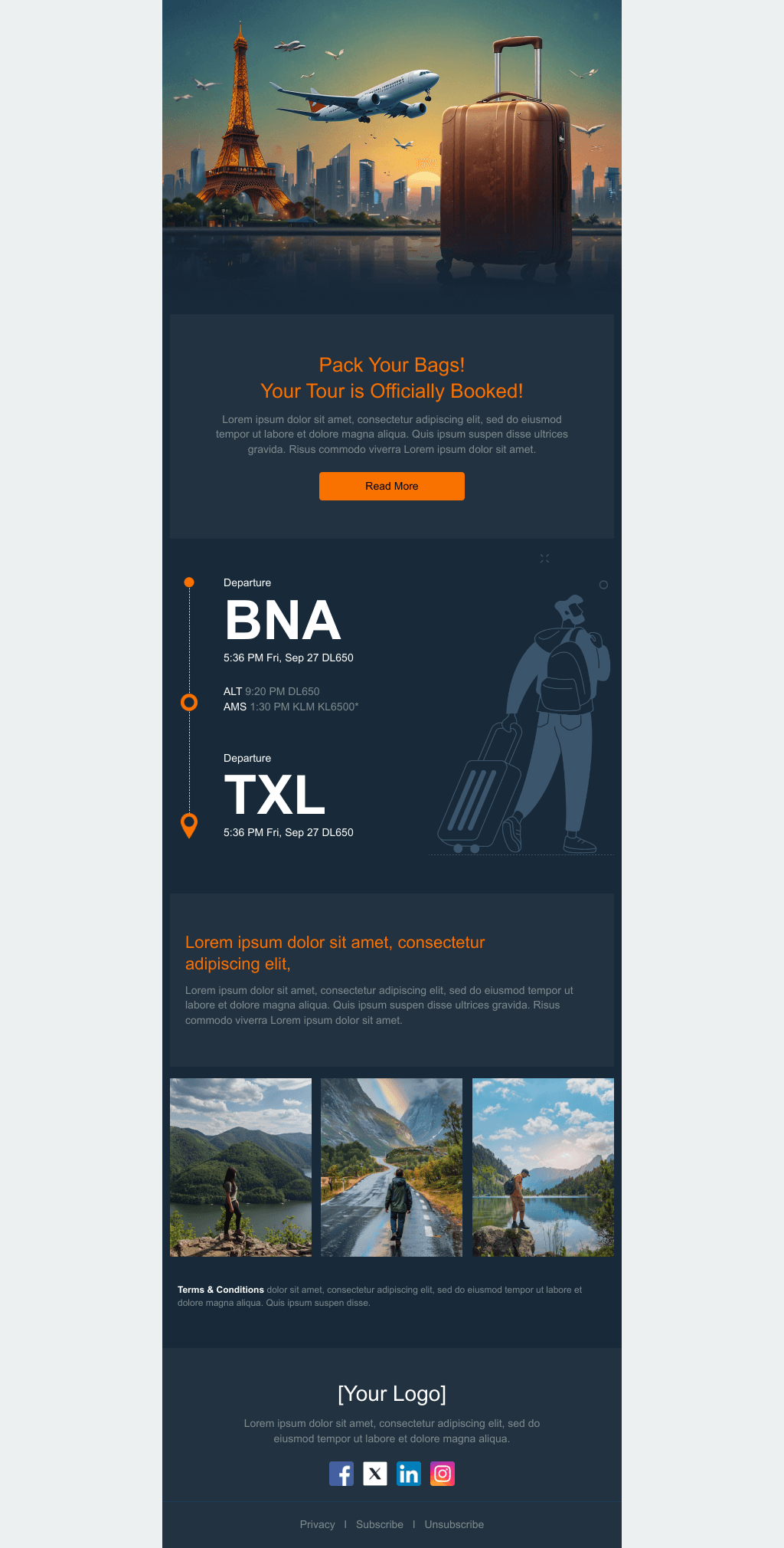 Laravel Mail Template - Tour Booking Confirmation