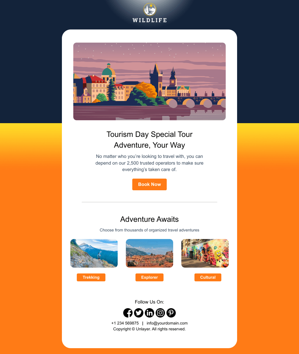 Laravel Mail Template - Tourism Day Special Tour Announcement
