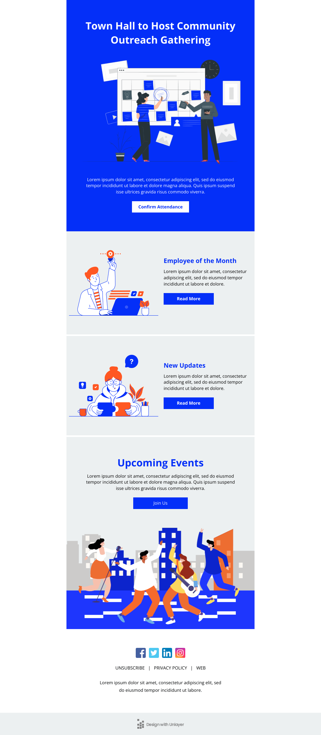 Laravel Mail Template - Town Hall Announcement