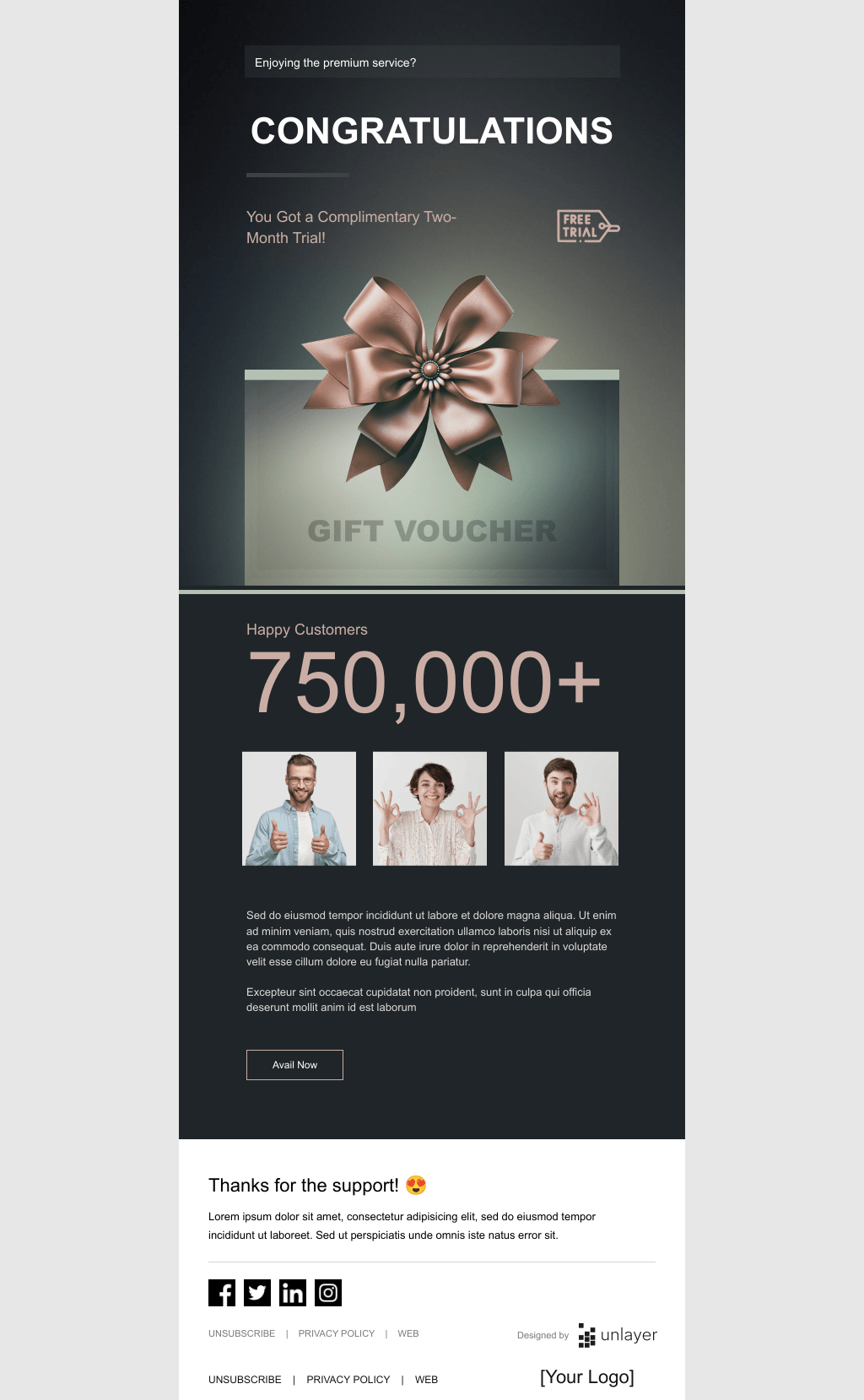 Laravel Mail Template - Trial Extension