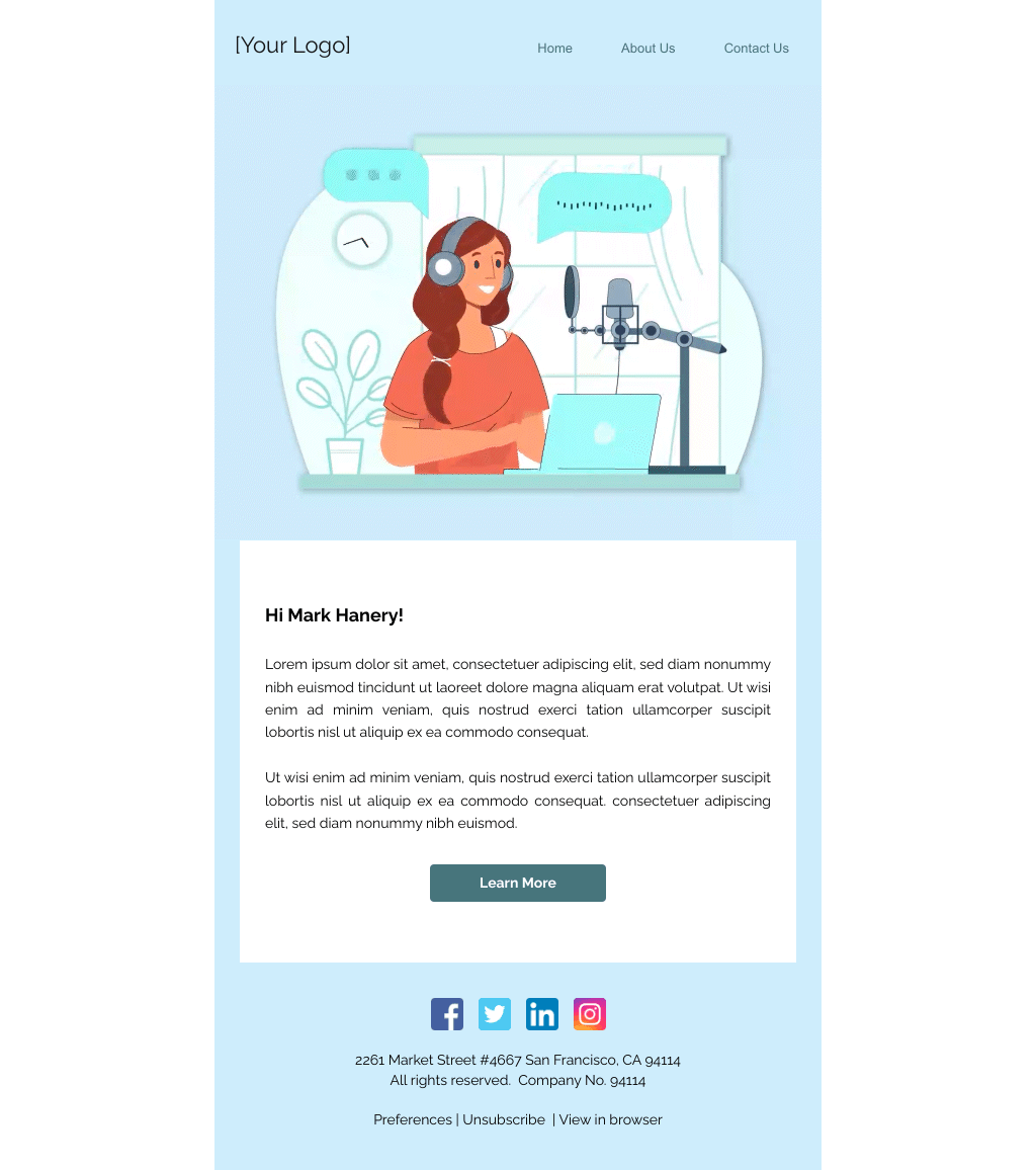 Laravel Mail Template - Trigger Event