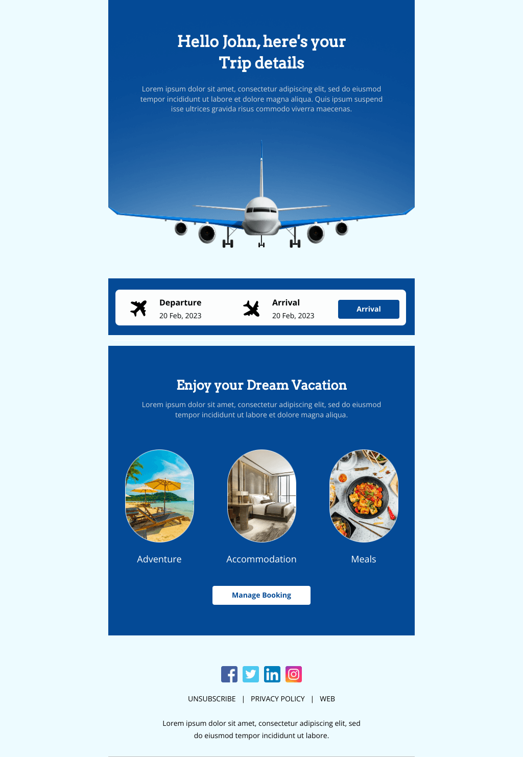 Laravel Mail Template - Trip Details