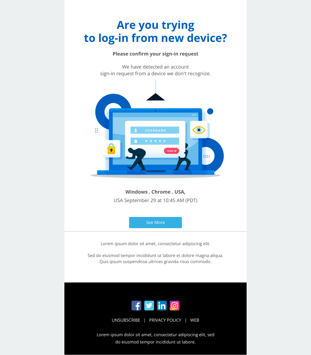 Laravel Mail Template - Trying to Log in