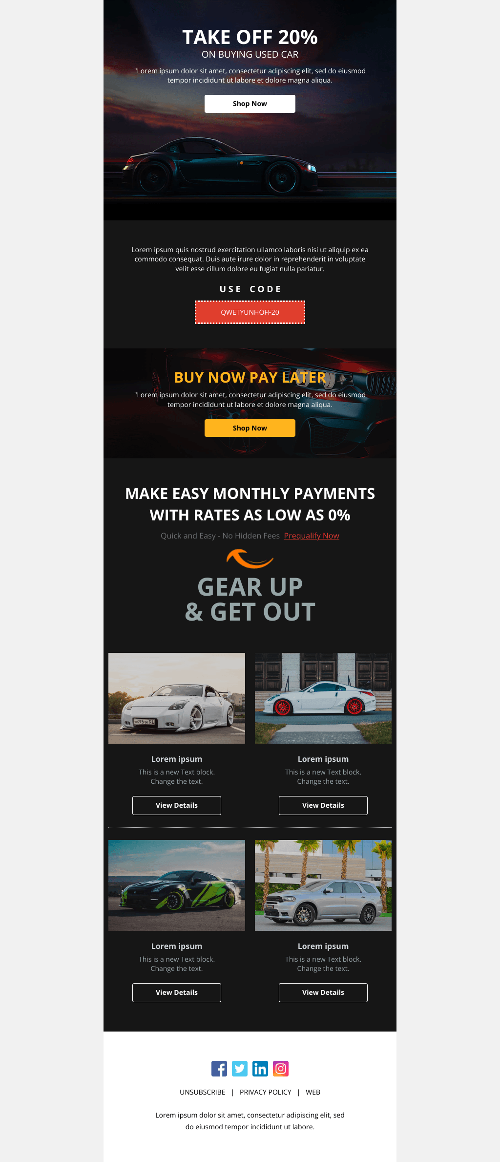 Laravel Mail Template - Used Car Buying