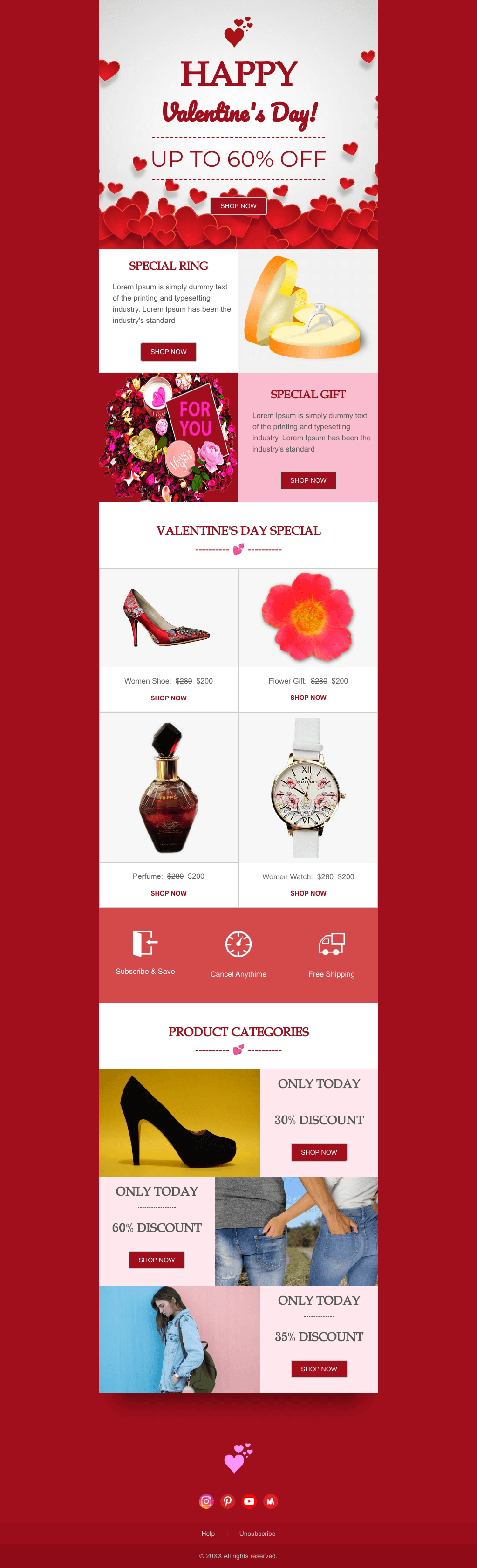 Laravel Mail Template - Valentine Day Fashion Sale