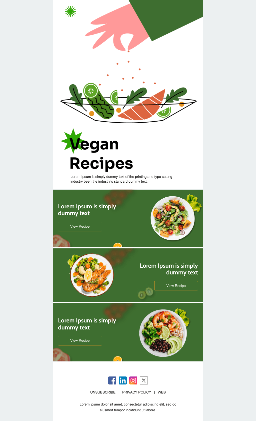 Laravel Mail Template - Vegan Recipes