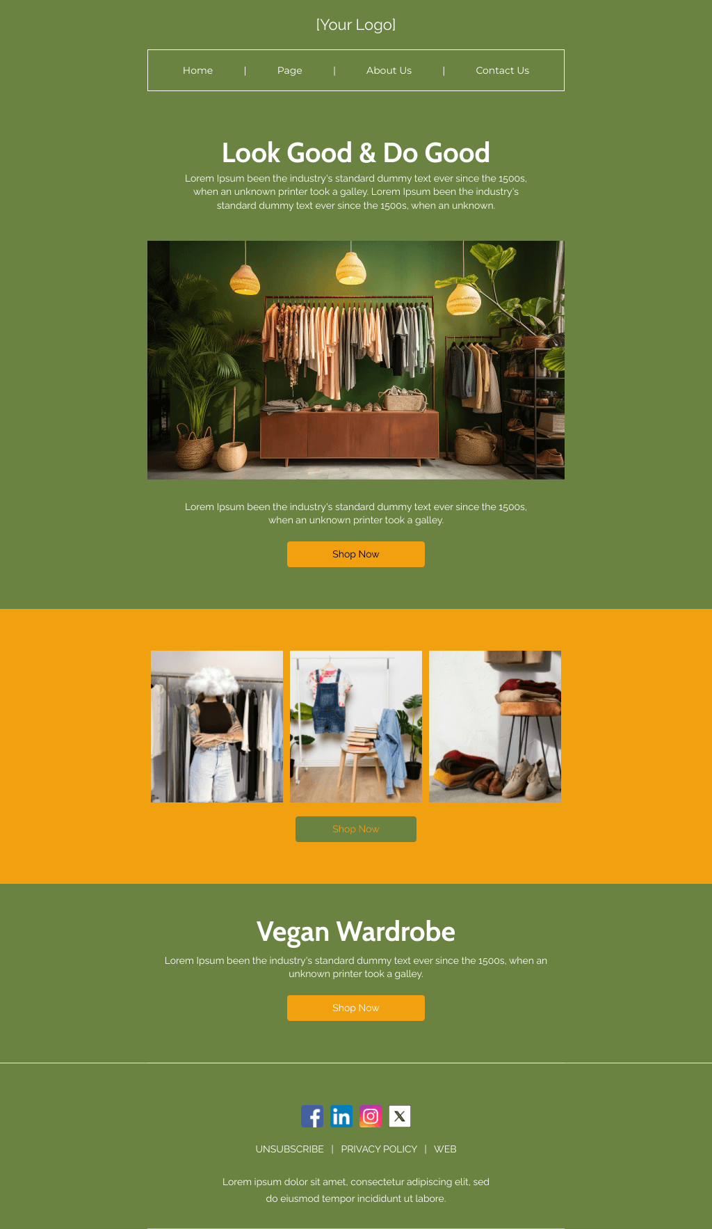 Laravel Mail Template -  Vegan Wardrobe