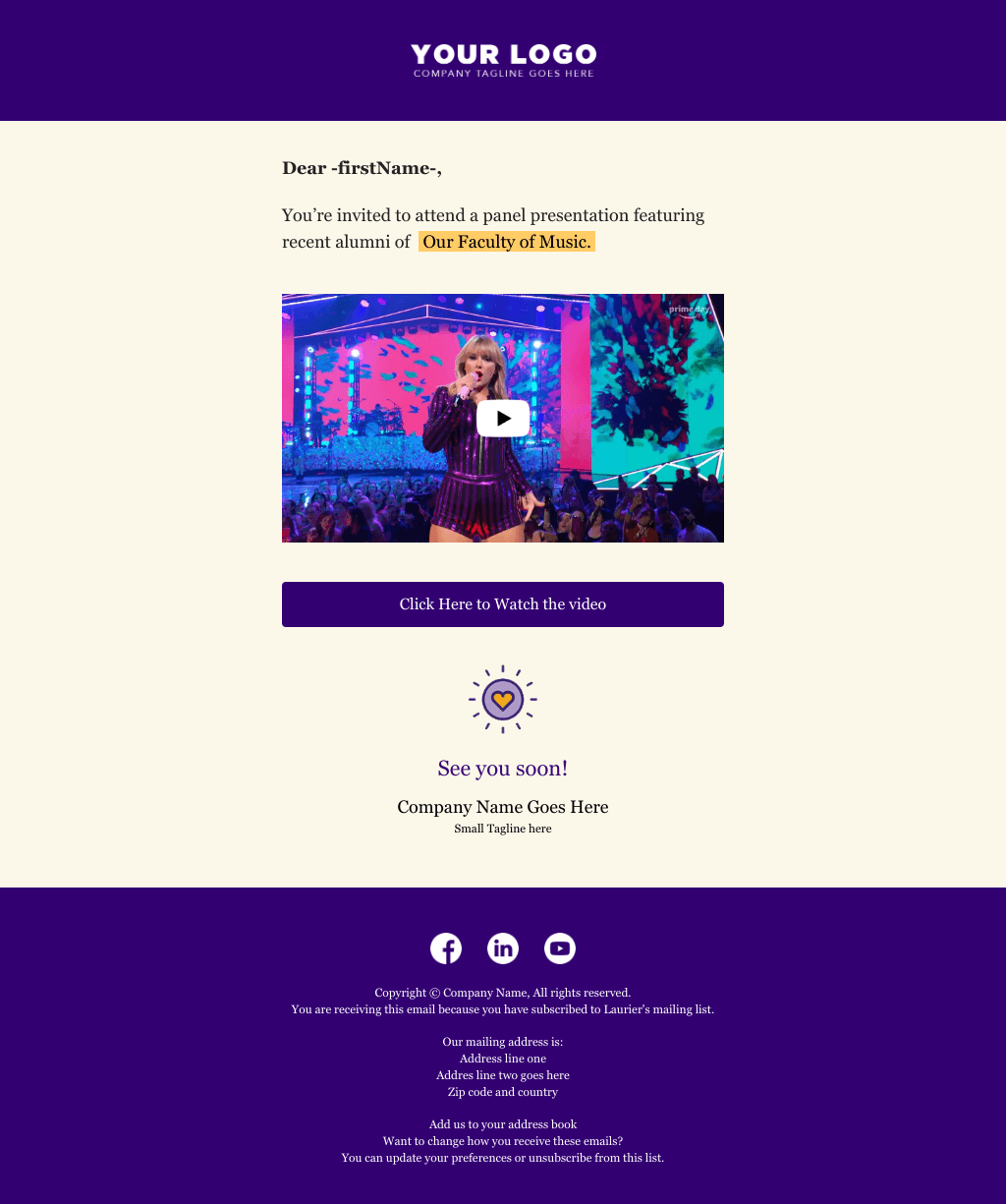 Laravel Mail Template - Video promotion