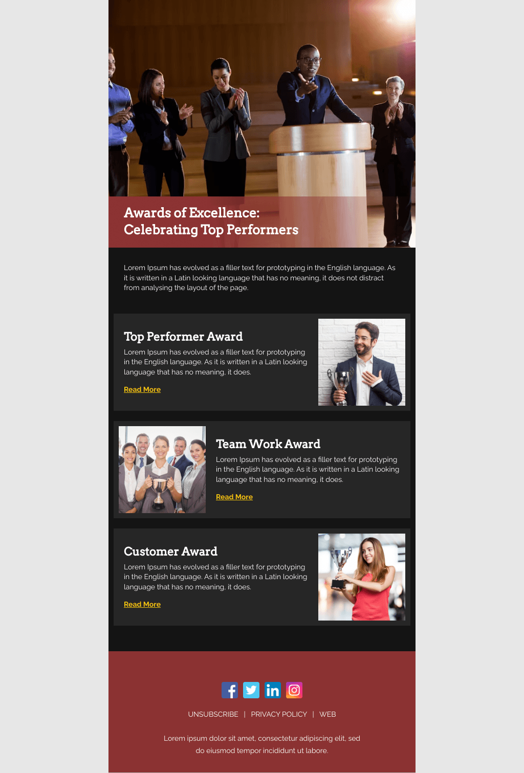 Laravel Mail Template - Volunteer Recognition and Awards
