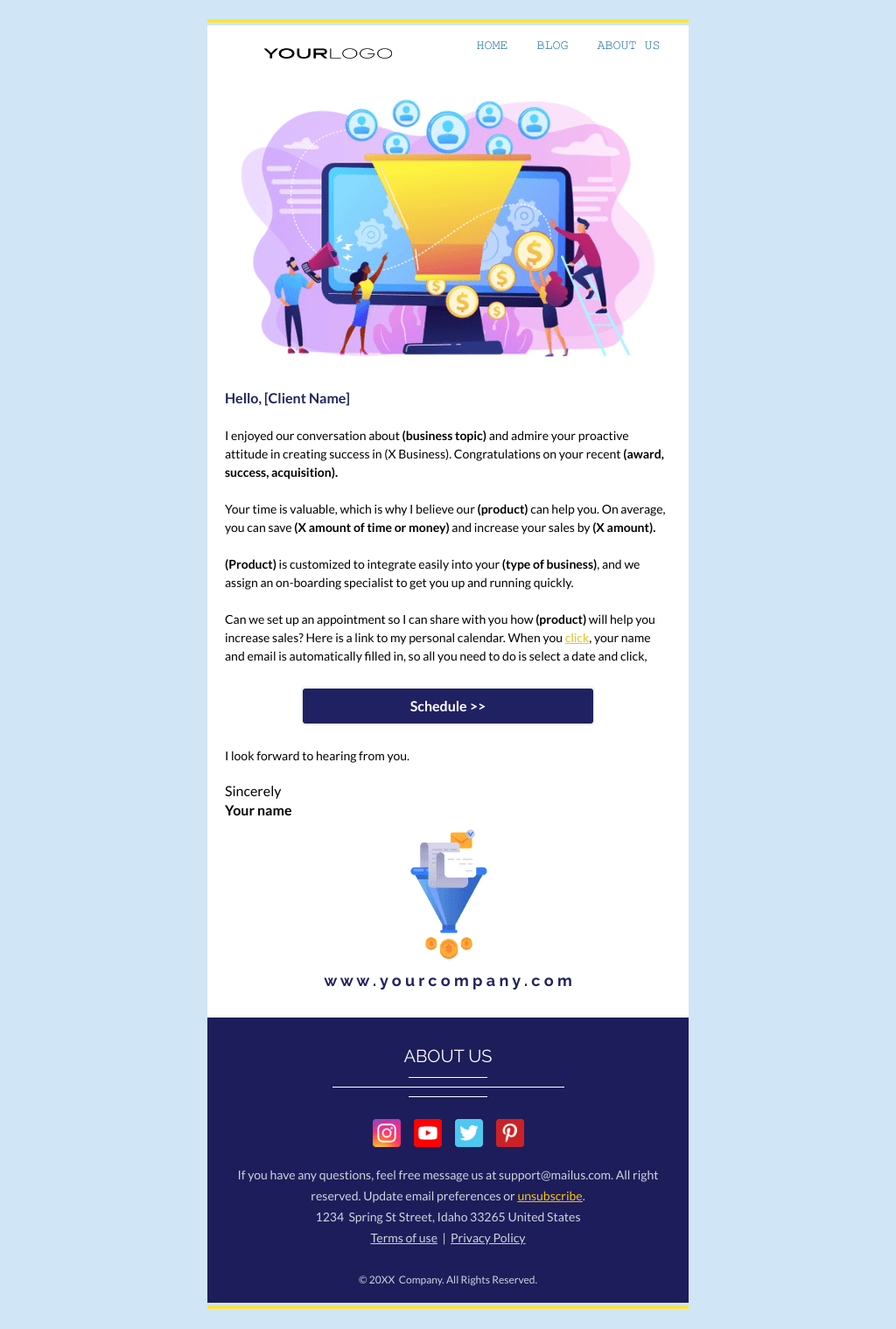Laravel Mail Template - Warm Lead