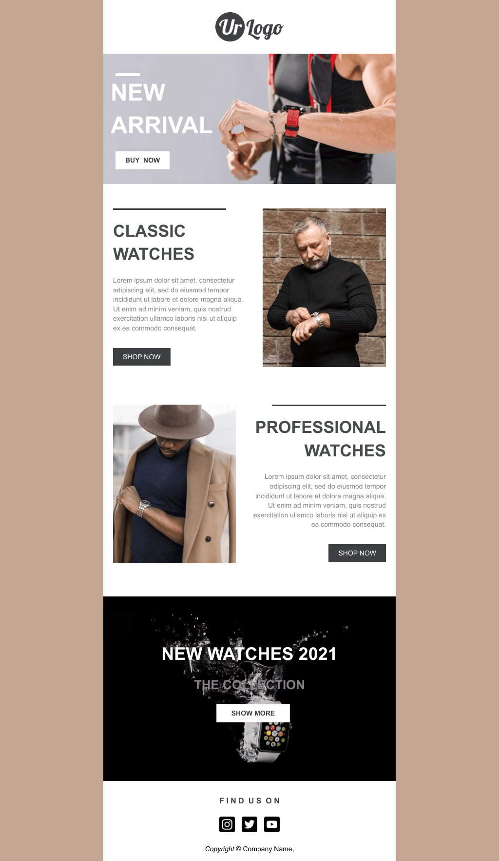Laravel Mail Template - Watch