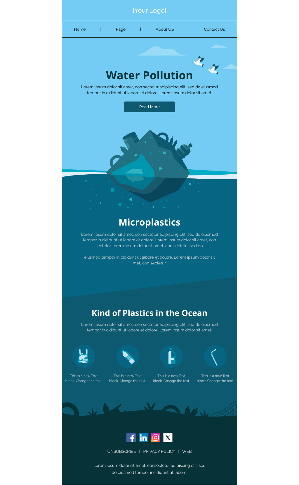 Laravel Mail Template - Water Pollution