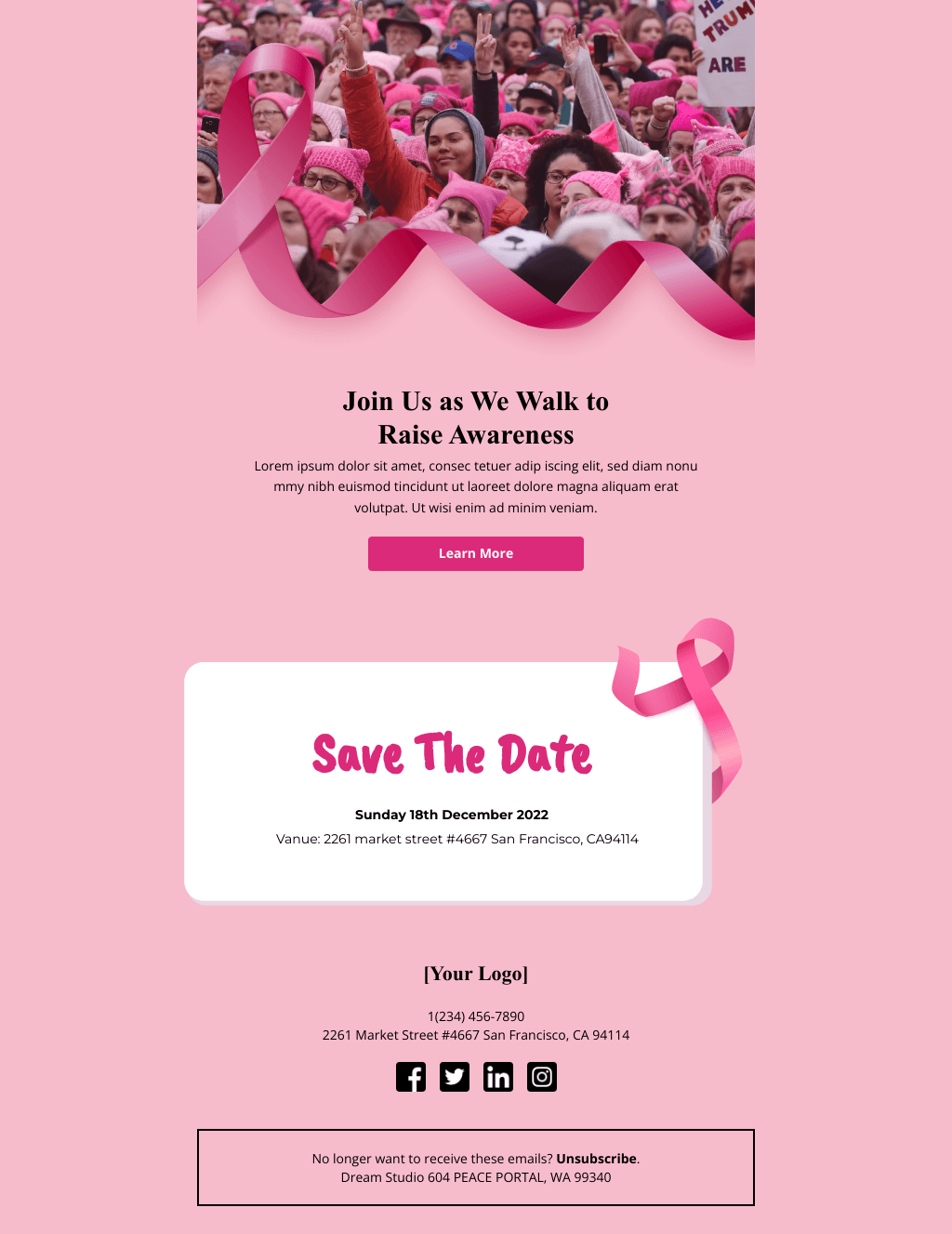 Laravel Mail Template - Wear Pink