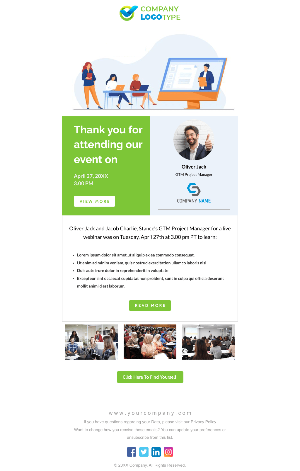 Laravel Mail Template - Webinar Follow Up