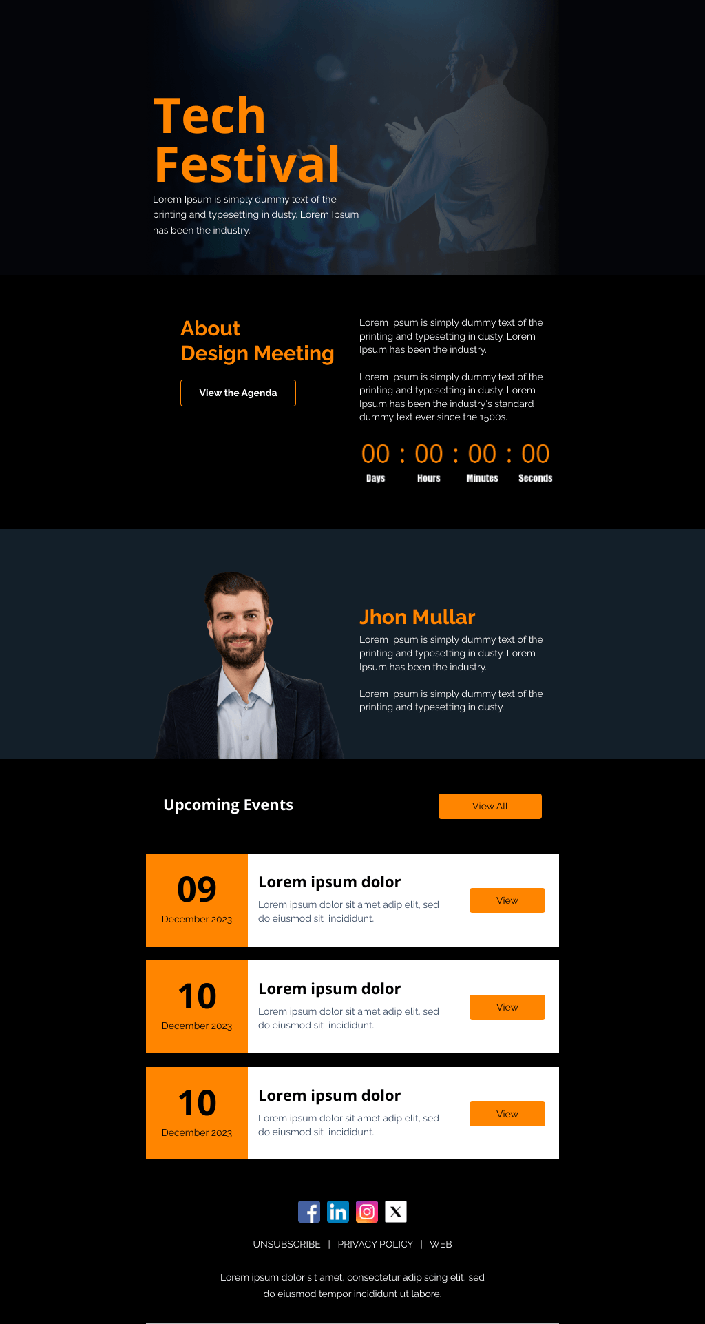 Laravel Mail Template - Webinar Speaker Introduction