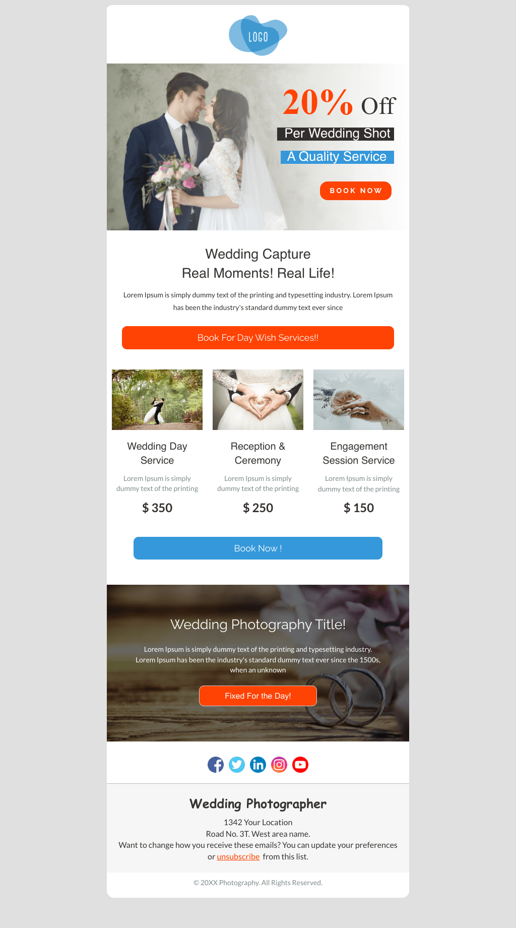 Laravel Mail Template - Wedding  Photography