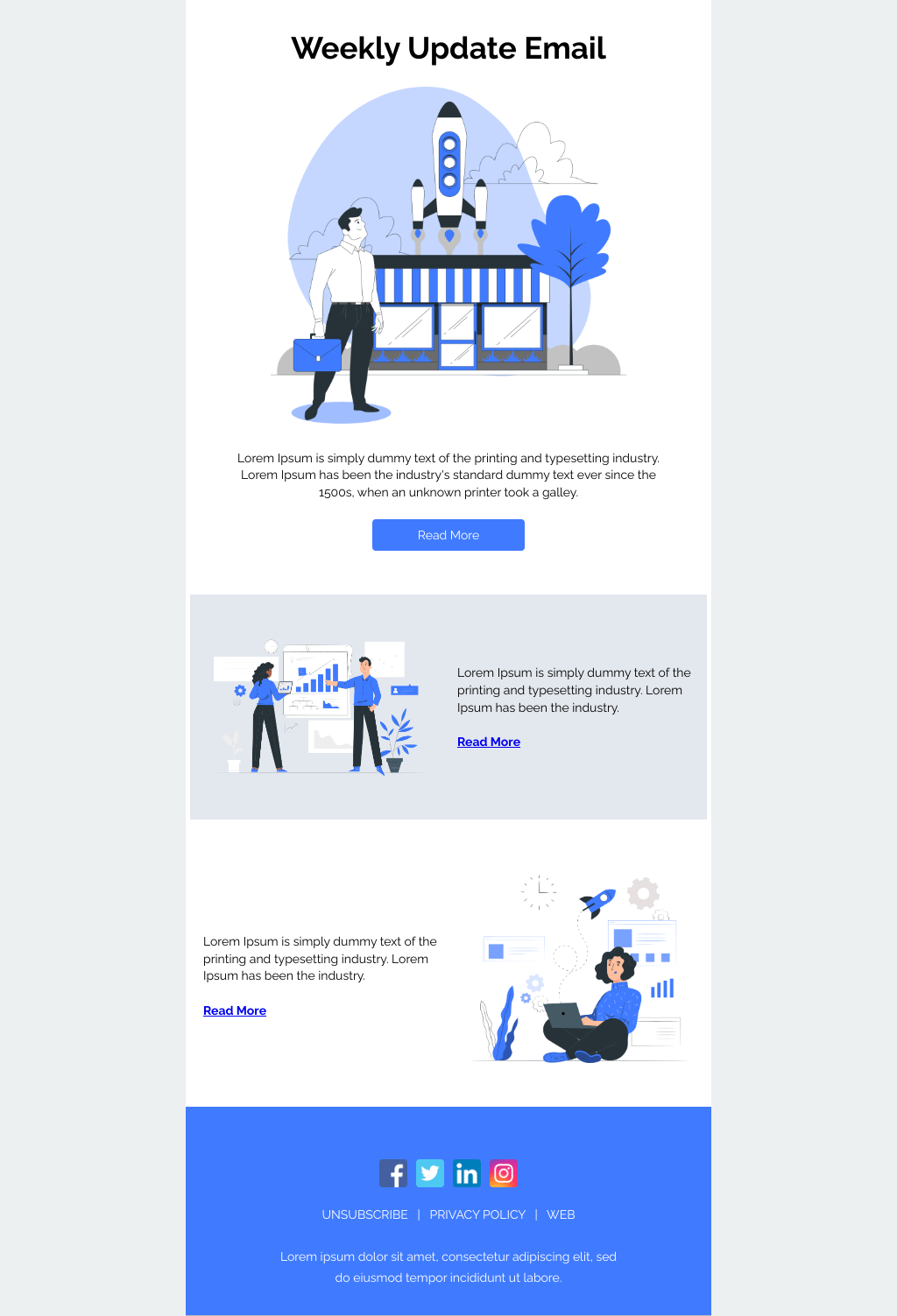 Laravel Mail Template - Weekly Update
