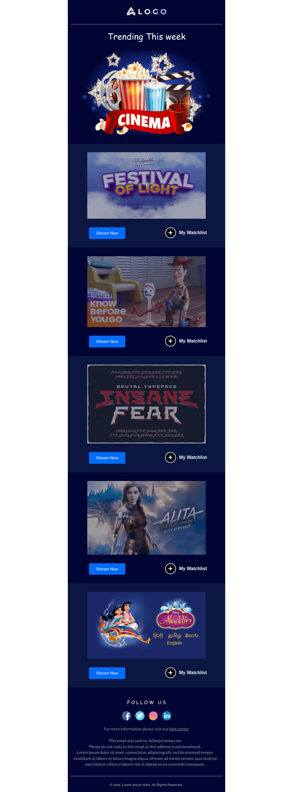 Laravel Mail Template - Week’s trending