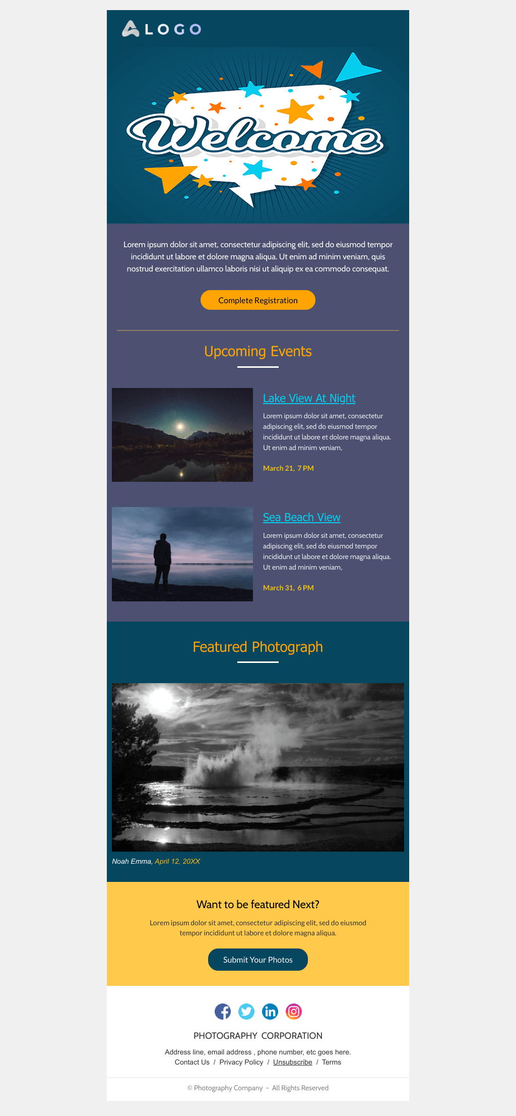 Laravel Mail Template - Welcome Email