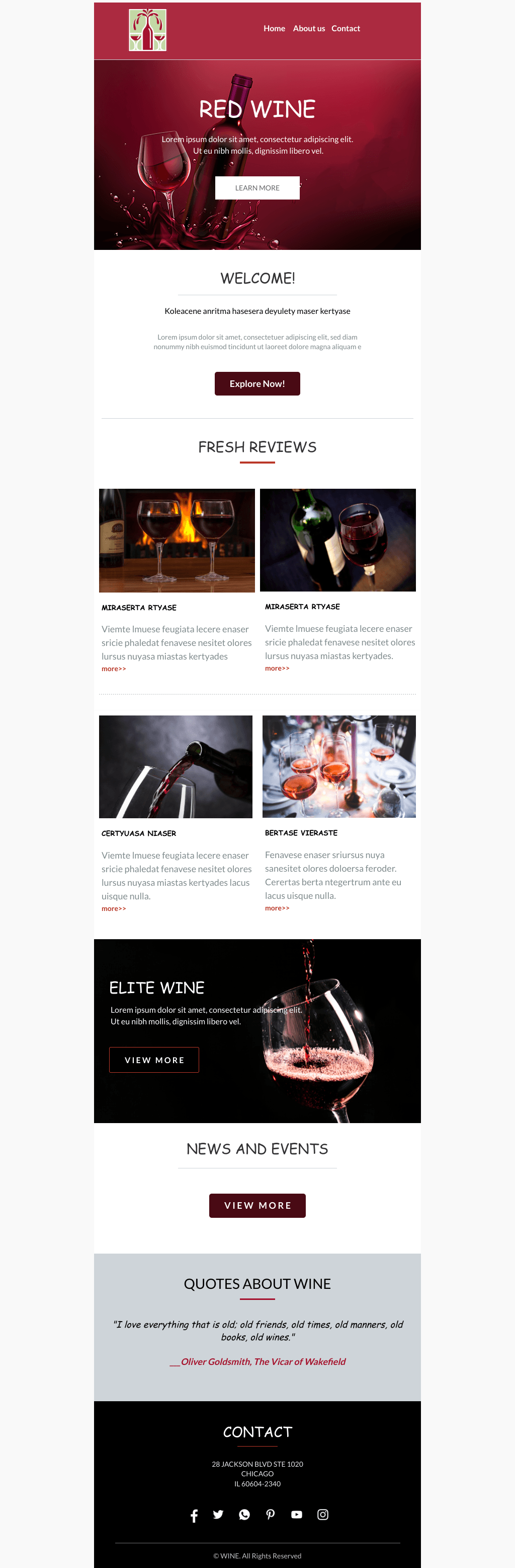 Laravel Mail Template - Wine