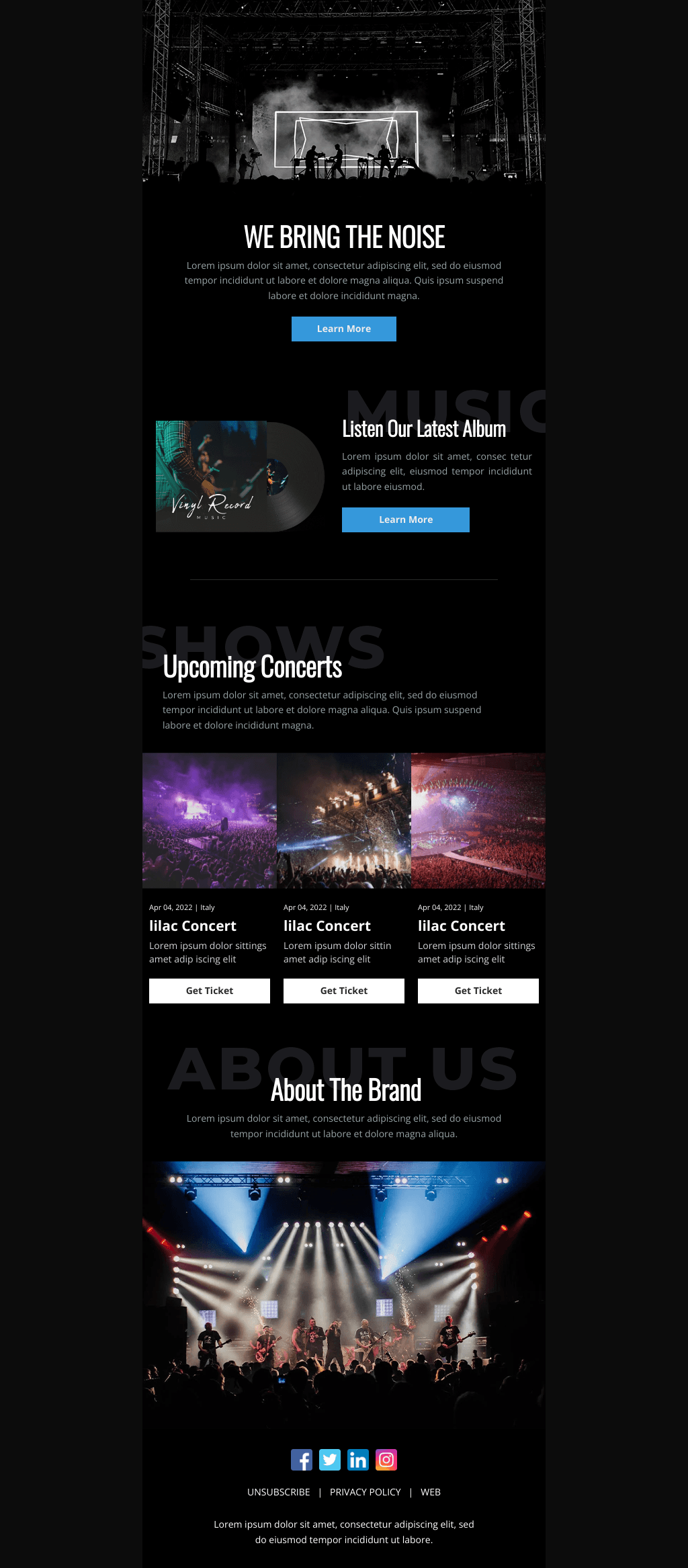 Laravel Mail Template - Winter Music