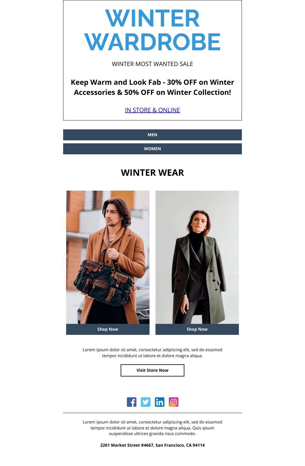 Laravel Mail Template - Winter Wardrobe