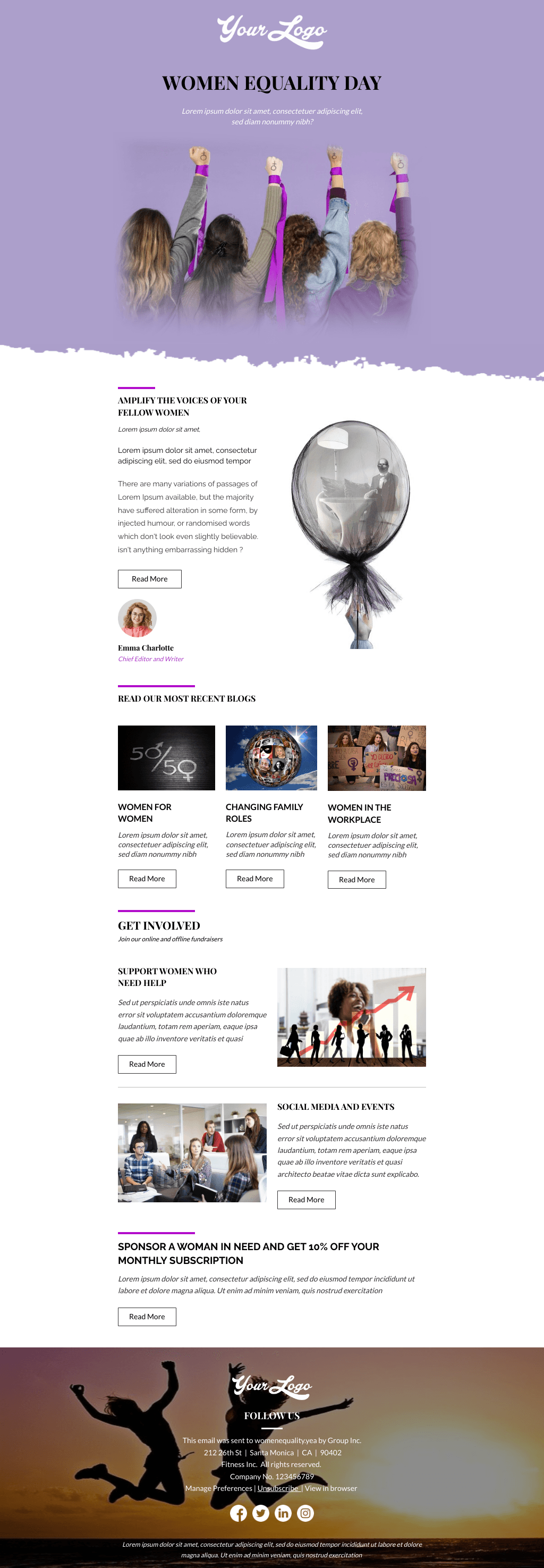 Laravel Mail Template - Women Equality Day