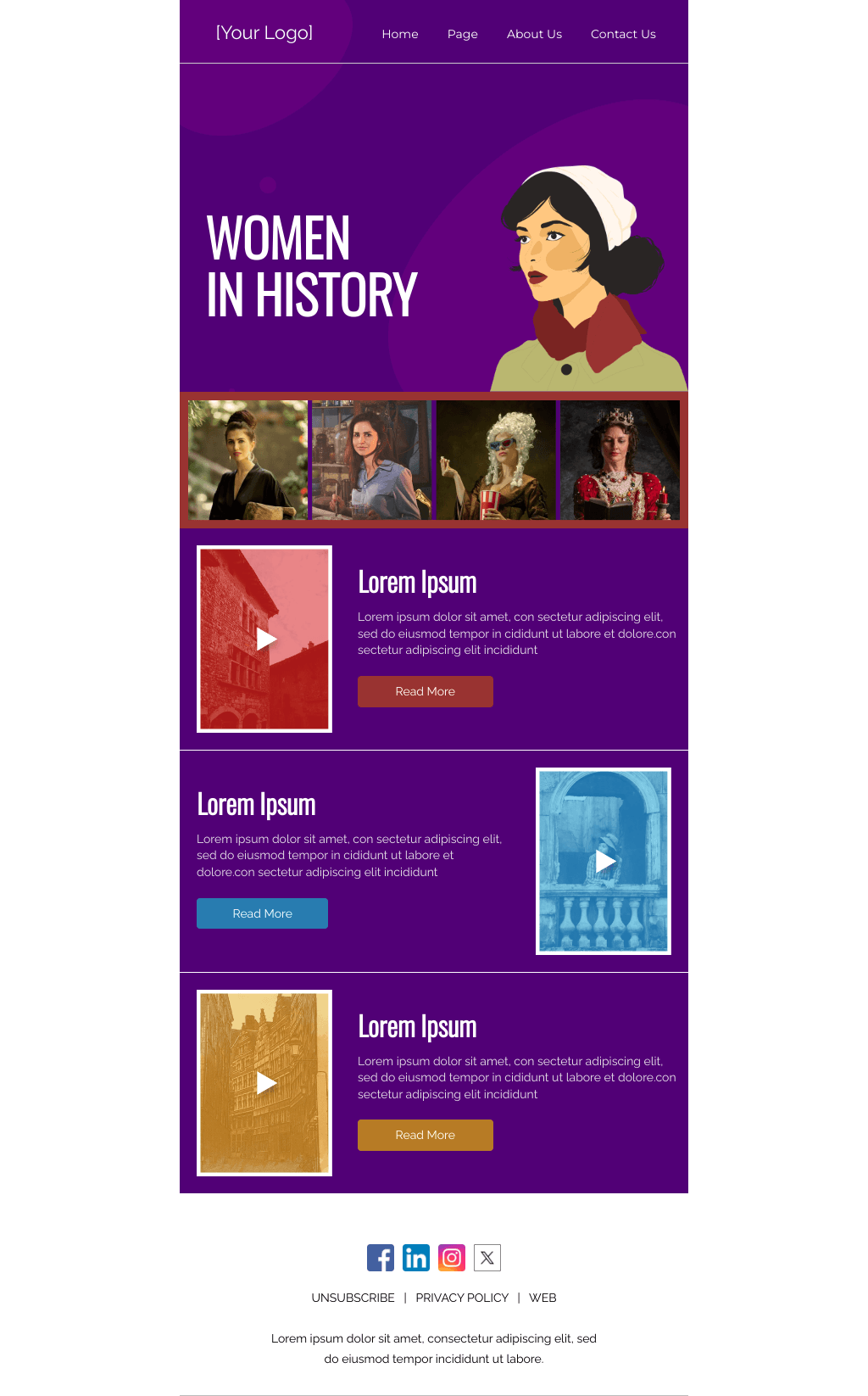 Laravel Mail Template - Women In History