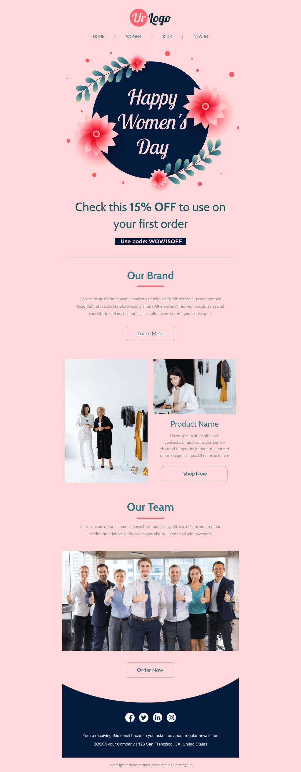 Laravel Mail Template - Women’s Day Clothing Sale