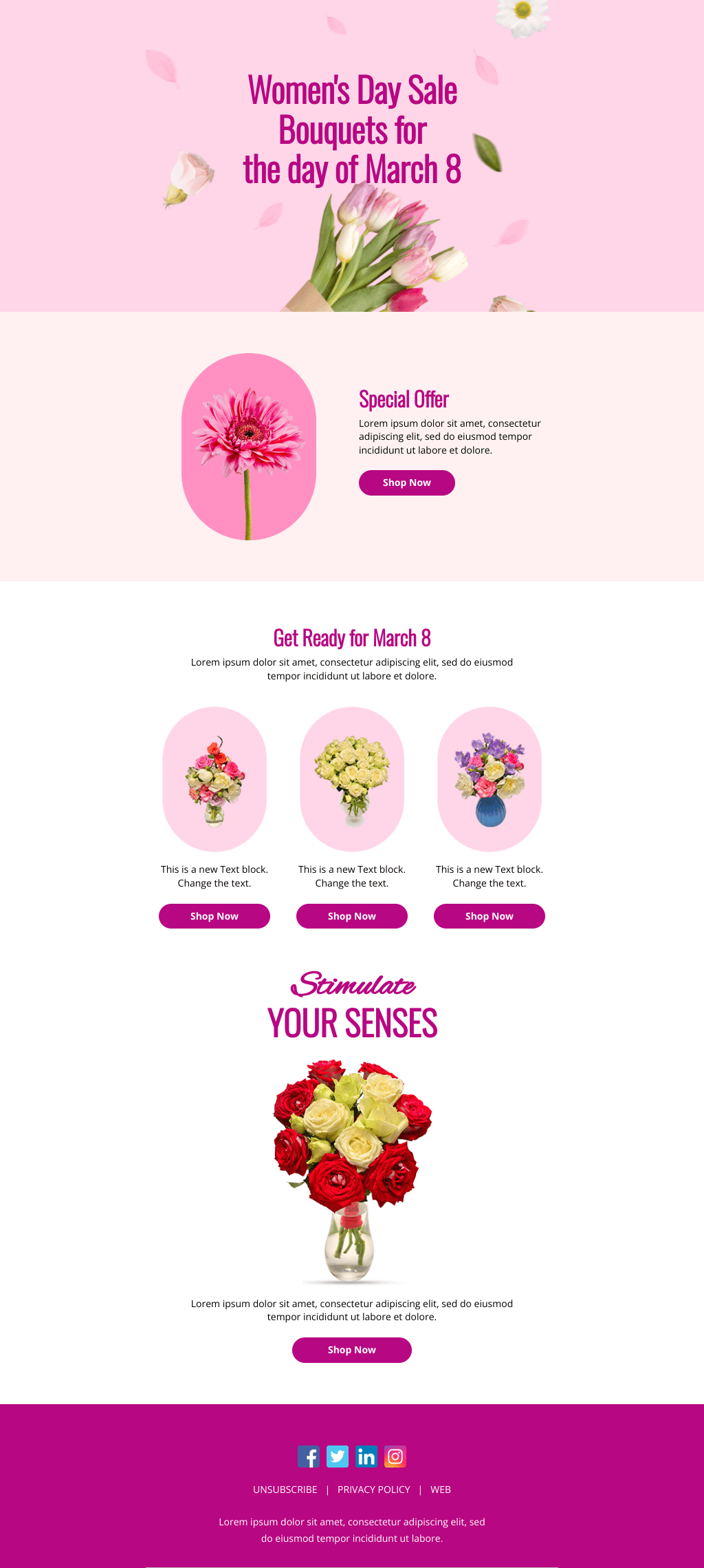 Laravel Mail Template - Women's Day Sale