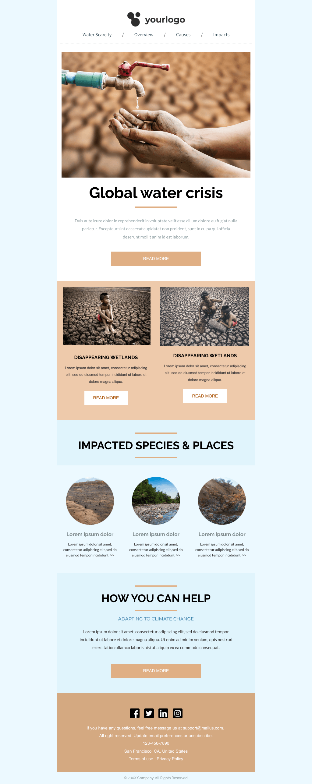 Laravel Mail Template - World Water Crisis Awareness