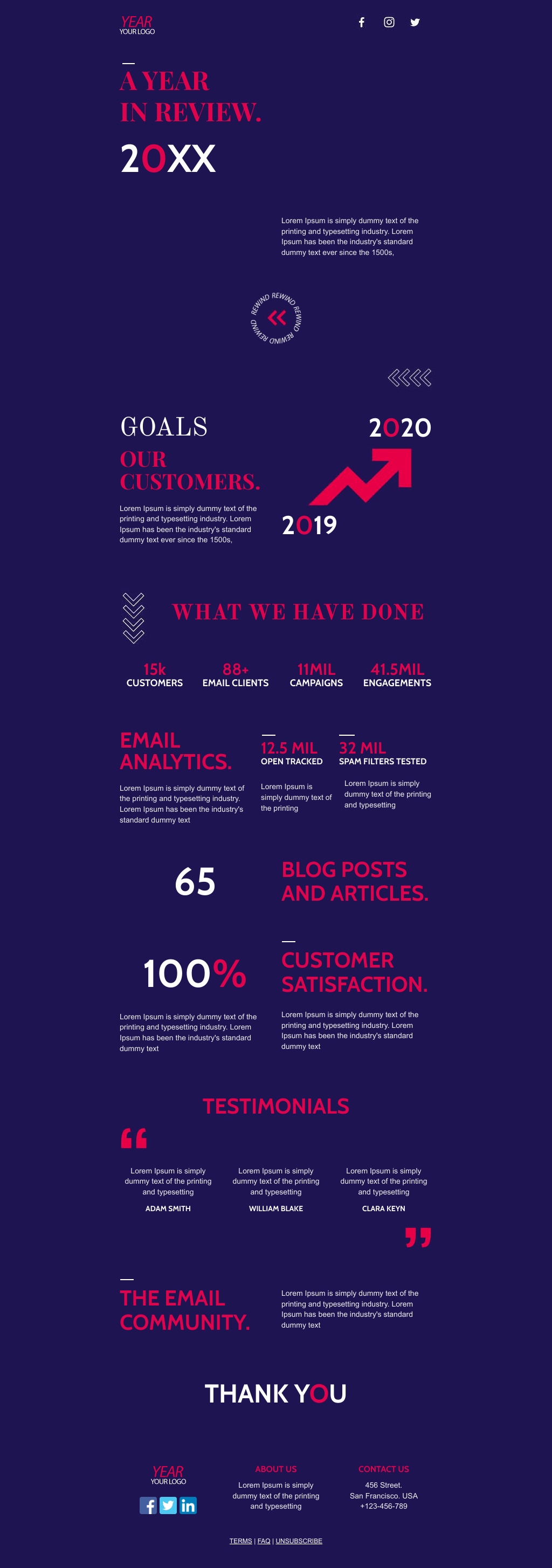 Laravel Mail Template - Year in Review