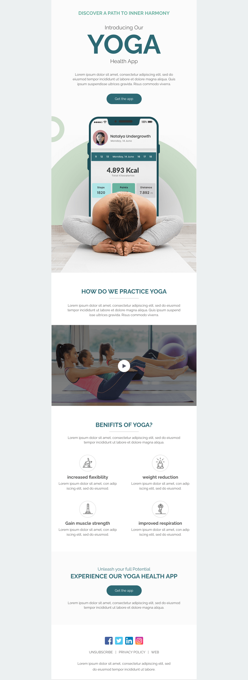 Laravel Mail Template - Yoga Health App